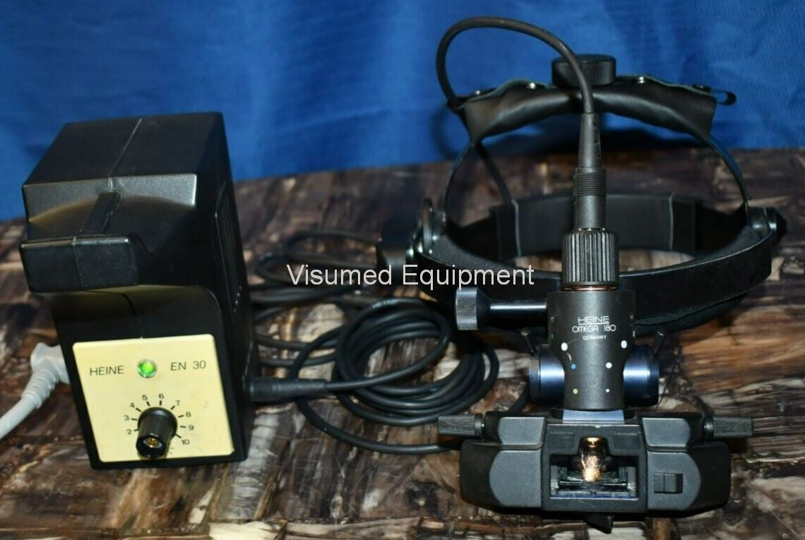 Refurbished Heine Omega 180 Wired BIO Binocular Indirect Ophthalmoscope with EN-30 power offered by Visumed Equipment