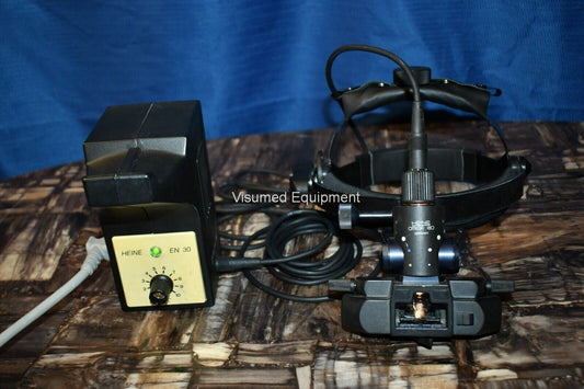 Refurbished Heine Omega 180 Wired BIO Binocular Indirect Ophthalmoscope with EN-30 power offered by Visumed Equipment