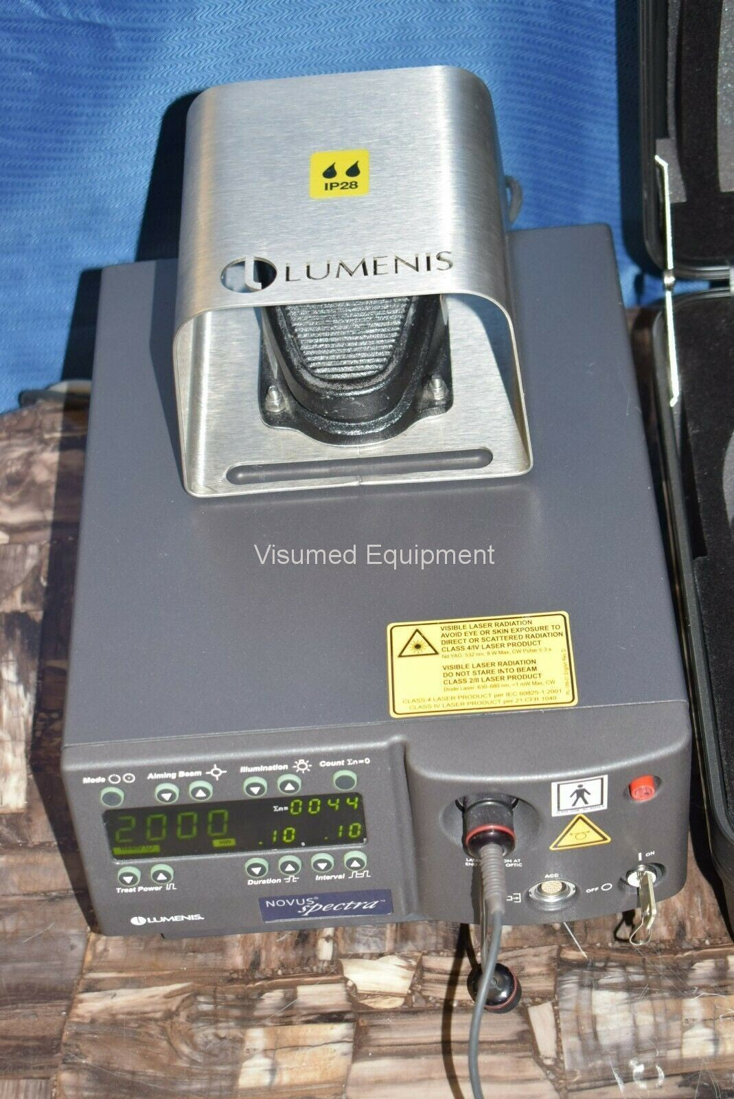 Refurbished Lumenis Novus Spectra 532nm Green laser with Haag Streit adapter offered by Visumed Equipment