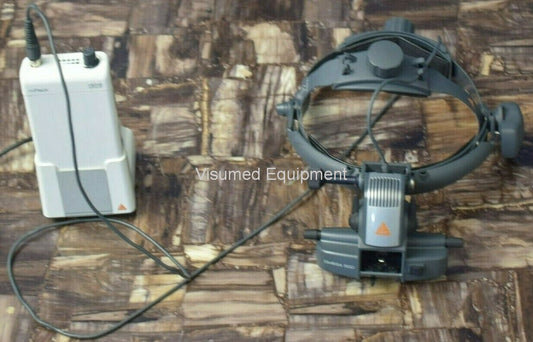 Refurbished Heine Omega 500 Binocular Indirect Ophthalmoscope with rechargeable mPack offered by Visumed Equipment