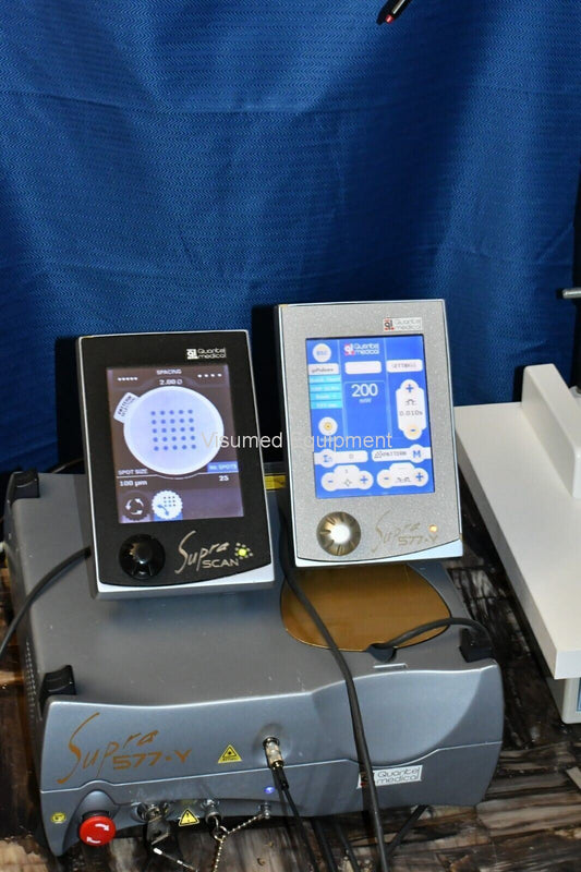 Refurbished Quantel Supra Scan 577 micropulse yellow Pattern Laser with Haag Streit Adapter offered by Visumed Equipment