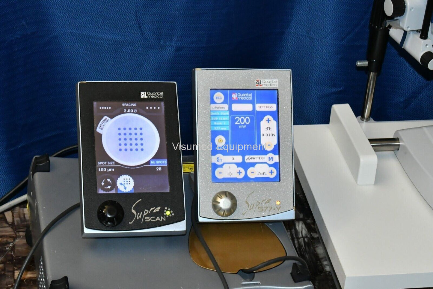 Refurbished Quantel Supra Scan 577 micropulse yellow Pattern Laser with Haag Streit Adapter offered by Visumed Equipment