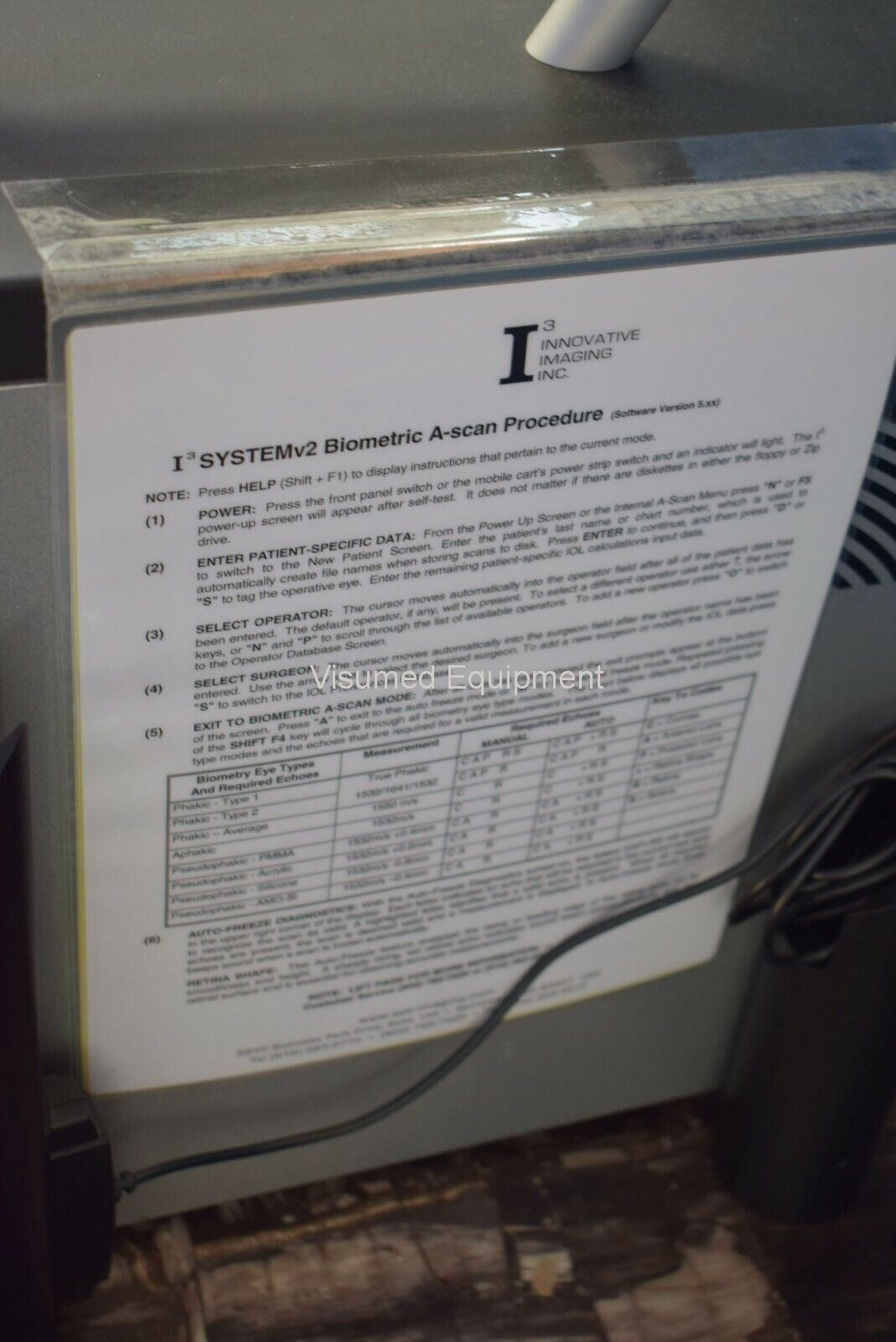 Refurbished Ellex (Innovative imaging) V2 A scan Biometer Ultrasound offered by Visumed Equipment