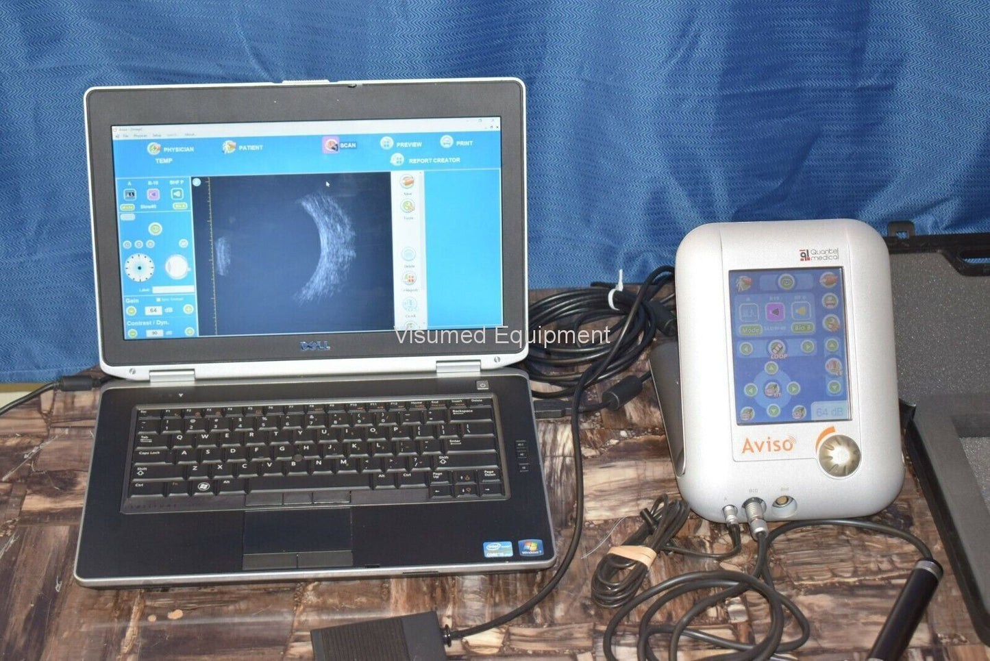 Refurbished Quantel Medical Aviso A and B scan Ultrasound complete offered by Visumed Equipment