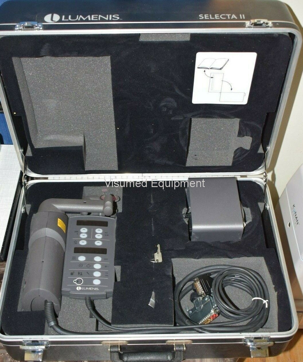 Refurbished Lumenis Selecta II SLT laser with Haag Streit Slit Lamp Attachment offered by Visumed Equipment