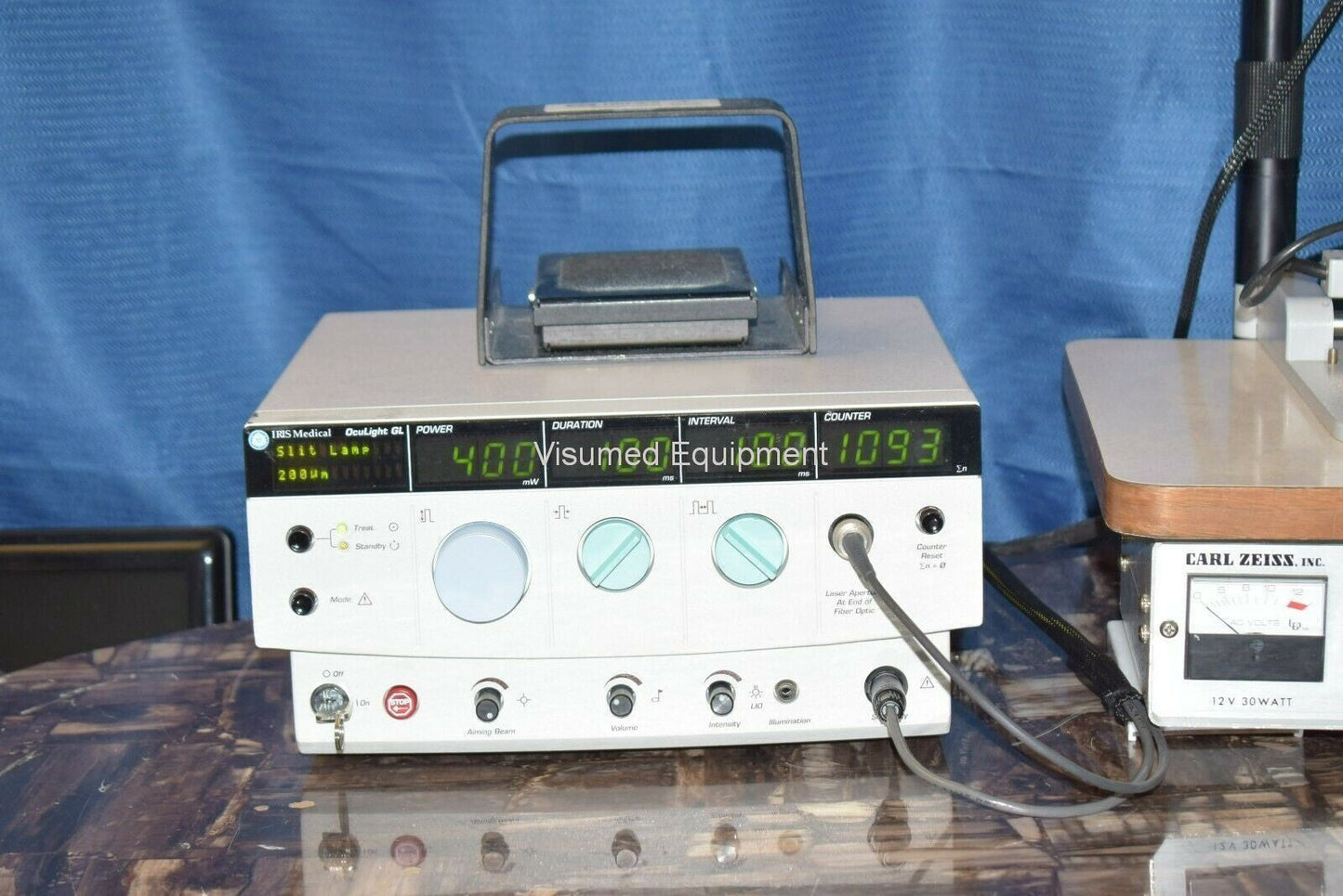 Refurbished Iridex GL with Zeiss 30-sl Slitlamp and adapter offered by Visumed Equipment