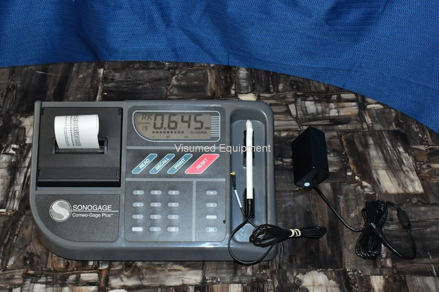 Refurbished Sonogage Pachymeter pachometer with a built-in printer offered by Visumed Equipment