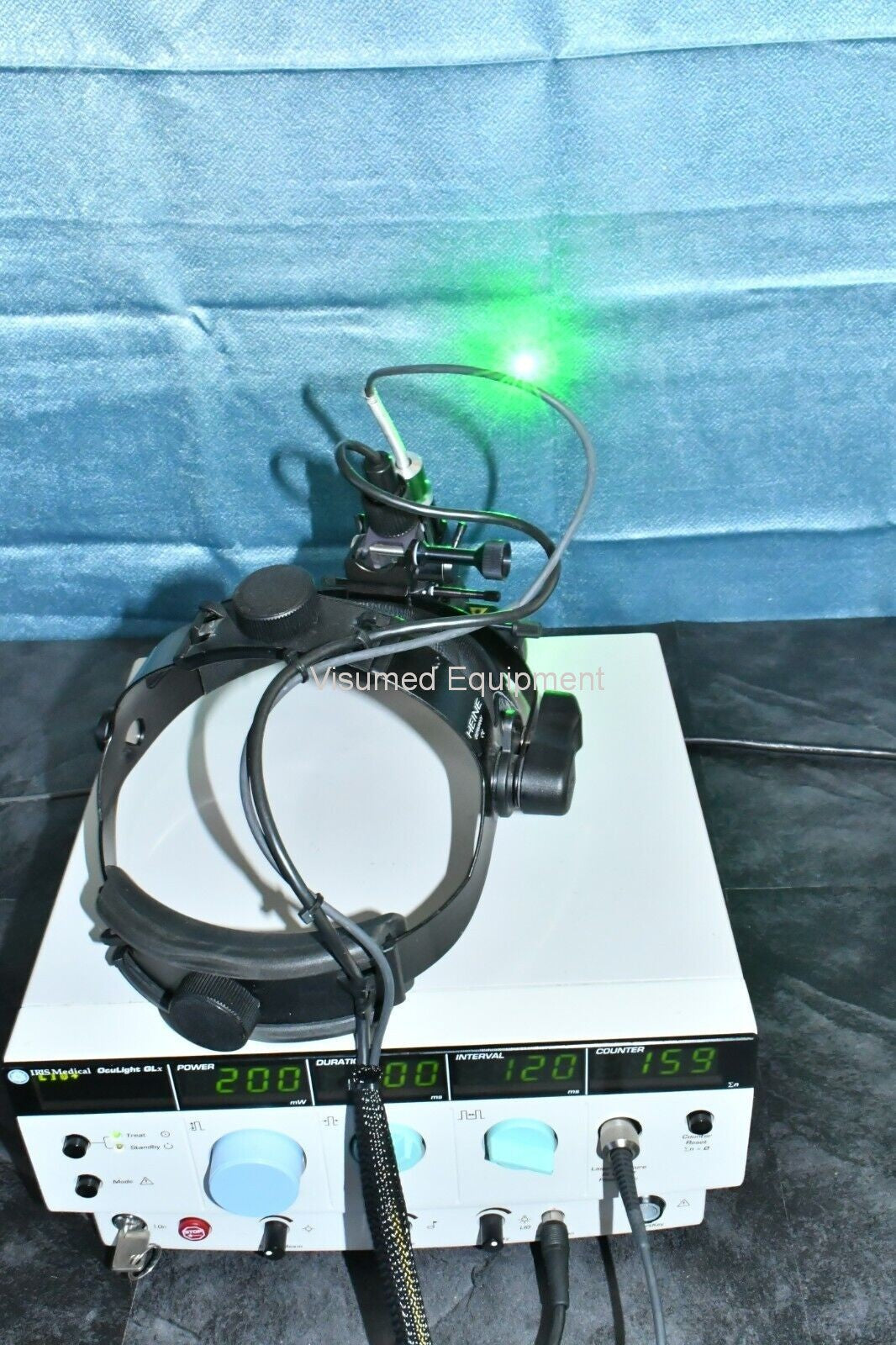 Refurbished Iridex GLx with LIO Plus Laser indirect ophthalmoscope and case offered by Visumed Equipment