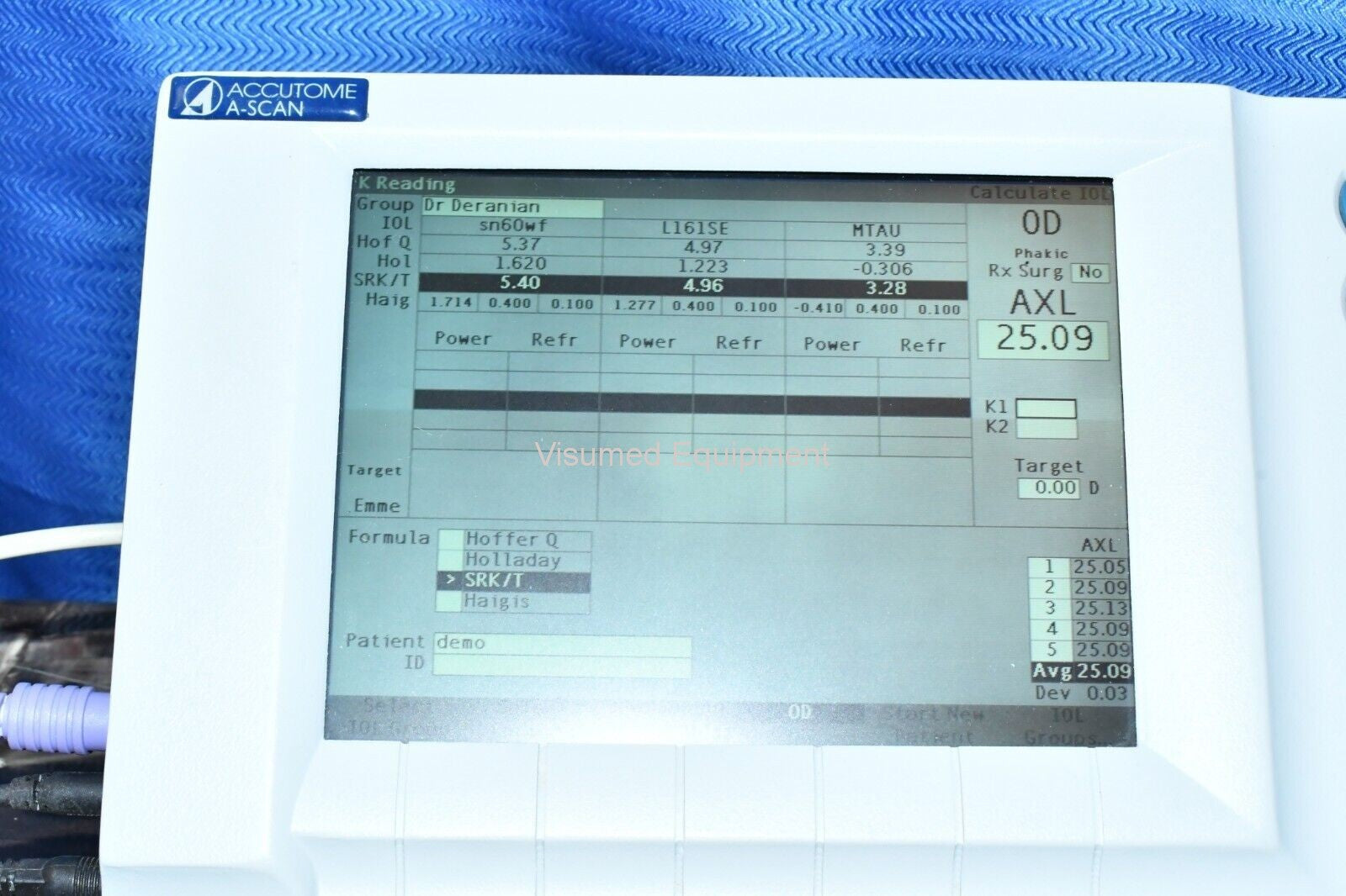 Refurbished Accutome A scan plus ultrasound biometer IOL calculator offered by Visumed Equipment
