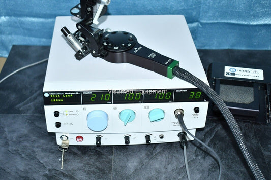 Refurbished Iridex GLx green Laser with Zeiss slitlamp adapter offered by Visumed Equipment