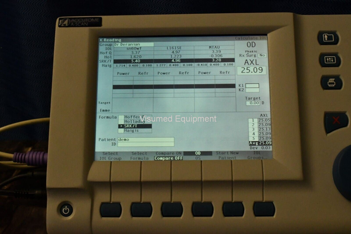Refurbished Accutome A scan plus ultrasound biometer IOL calculator offered by Visumed Equipment
