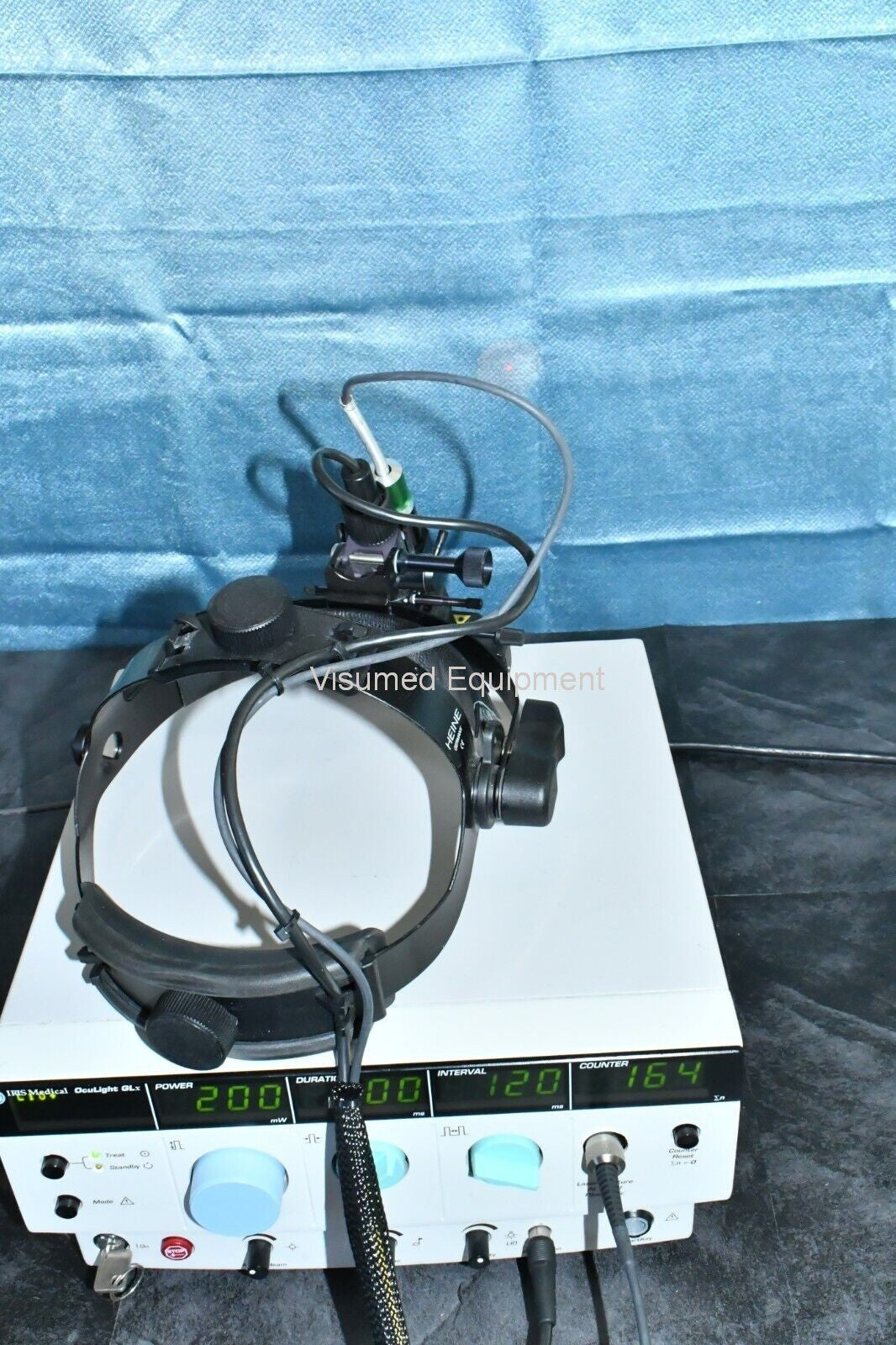 Refurbished Iridex GLx with LIO Plus Laser indirect ophthalmoscope and case offered by Visumed Equipment