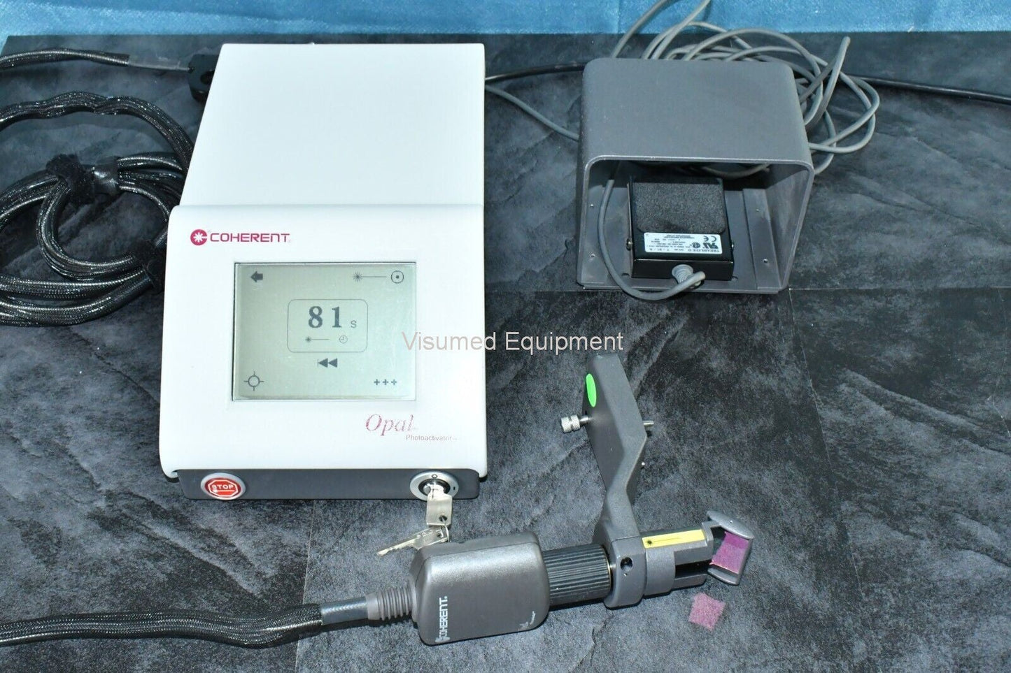 Refurbished Coherent Opal Photodynamic Therapy (PDT) Laser with Zeiss slitlamp adapter offered by Visumed Equipment