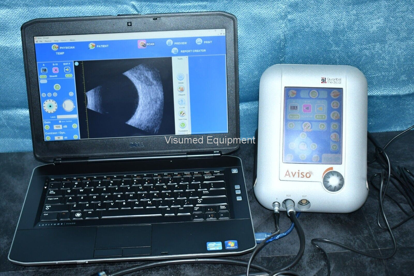 Refurbished Quantel Medical Aviso A and B scan Ultrasound complete offered by Visumed Equipment