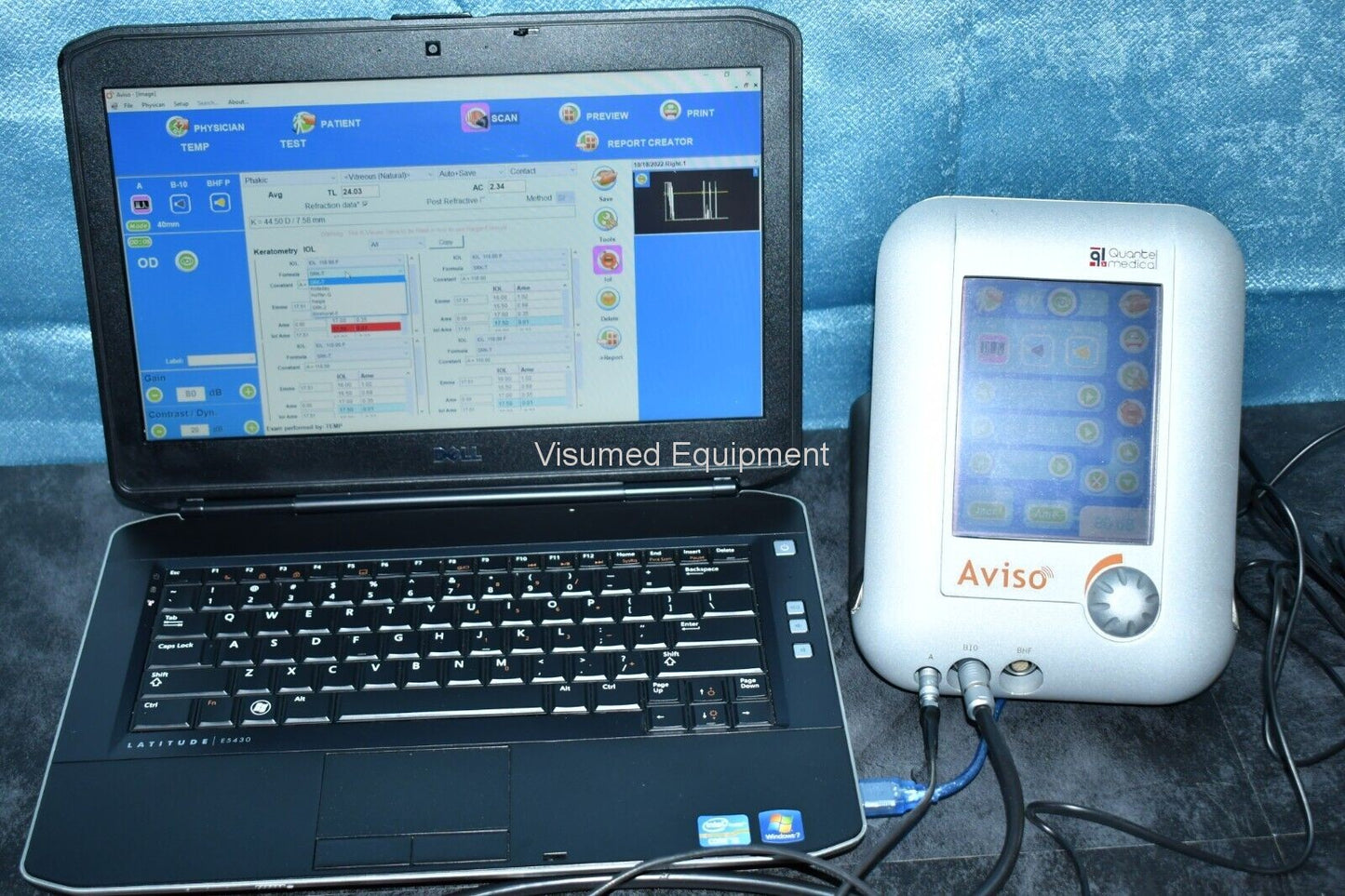 Refurbished Quantel Medical Aviso A and B scan Ultrasound complete offered by Visumed Equipment