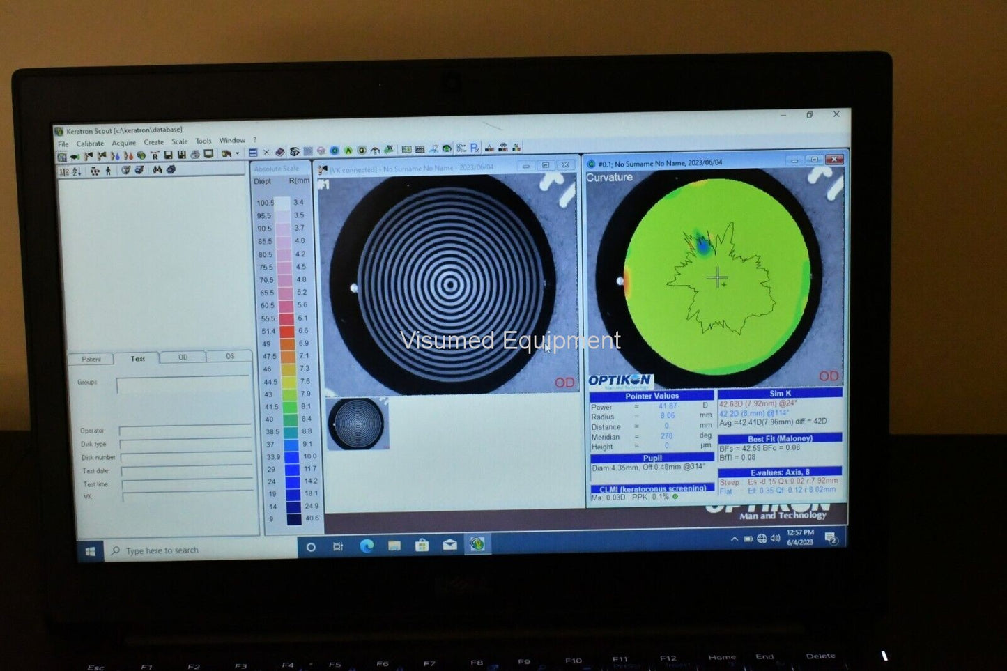 Refurbished Optikon Keratron Scout portable Corneal Topographer offered by Visumed Equipment