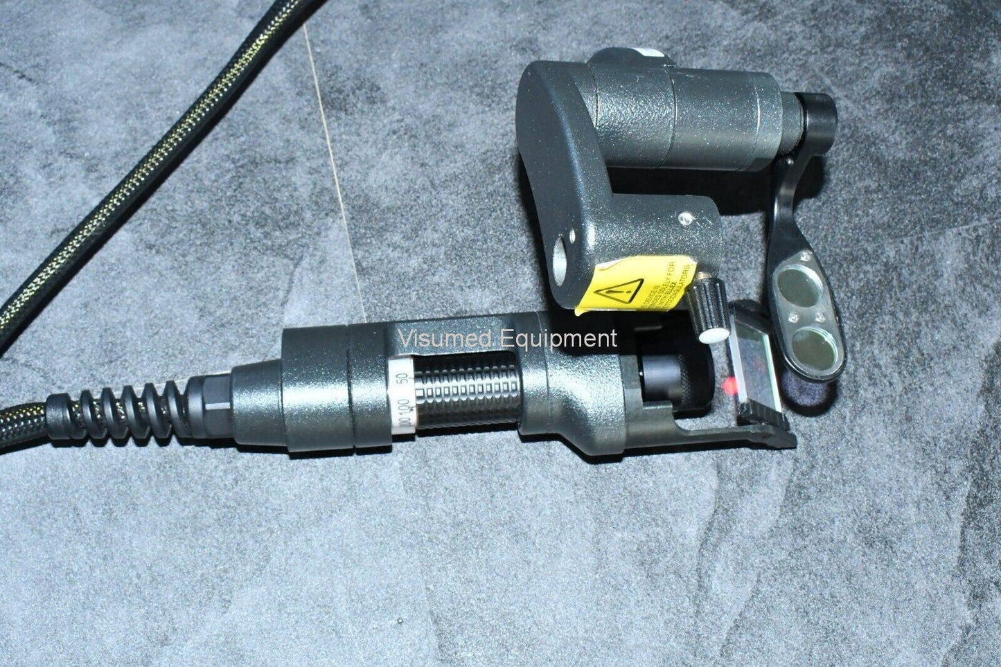 Refurbished Ellex Solitaire Green laser with Haag Streit Adapter and storage case offered by Visumed Equipment