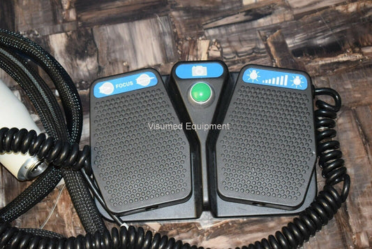 Refurbished Clarity Retcam Shuttle camera handpiece and foot pedal offered by Visumed Equipment