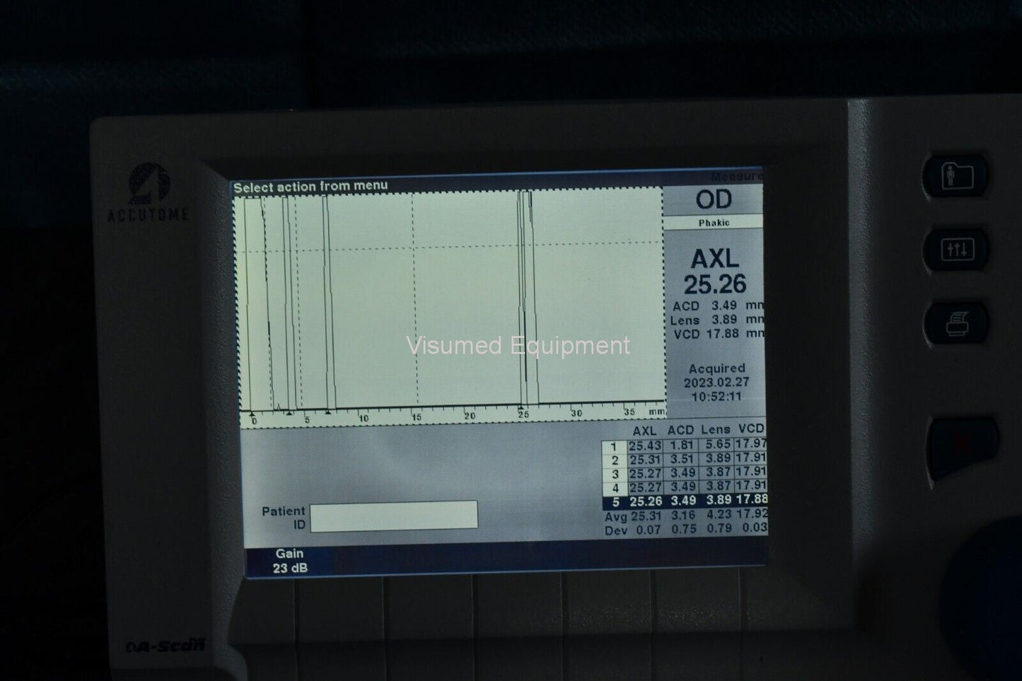 Refurbished Accutome Ascan Biometry IOL calculator USB model Ophthalmic ultrasonic A-Scan offered by Visumed Equipment