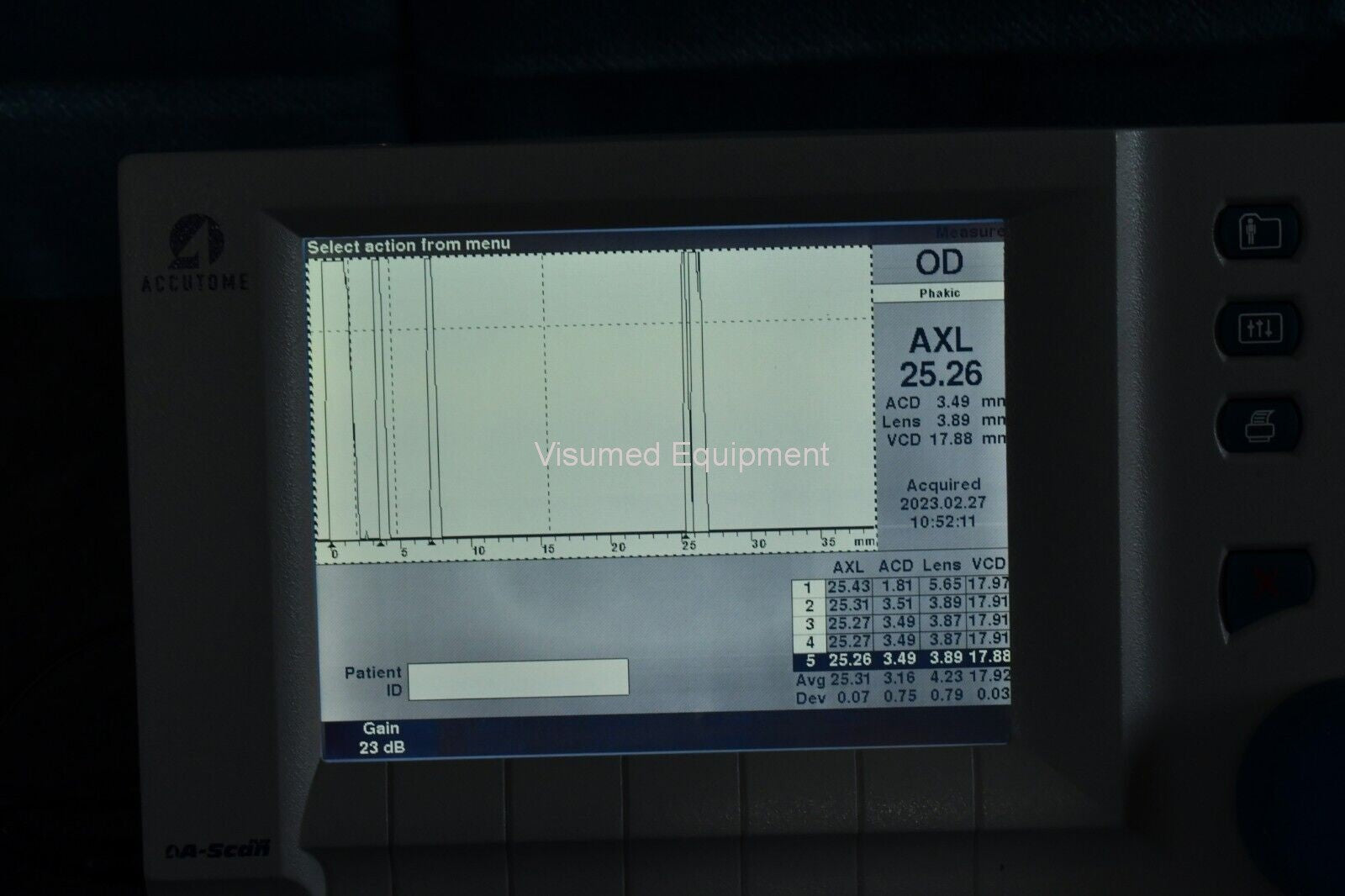 Refurbished Accutome Ascan Biometry IOL calculator USB model Ophthalmic ultrasonic A-Scan offered by Visumed Equipment