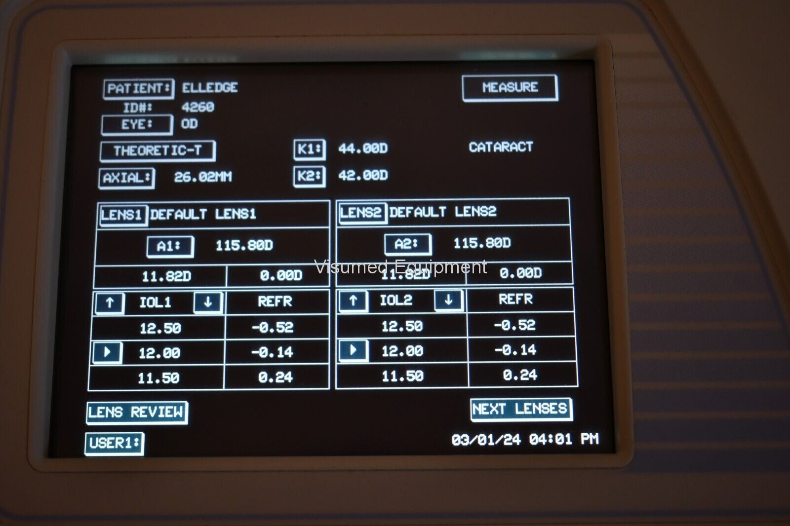 Sonomed AB-5500 EZ Bscan A-scan B-scan Ophthalmic ultrasound with Printer-Visumed Equipment