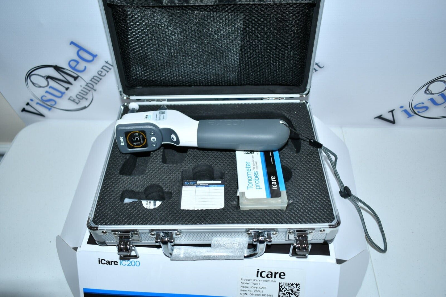 New Open-box iCare IC-200 Tonometer with Case, Probes And Manual