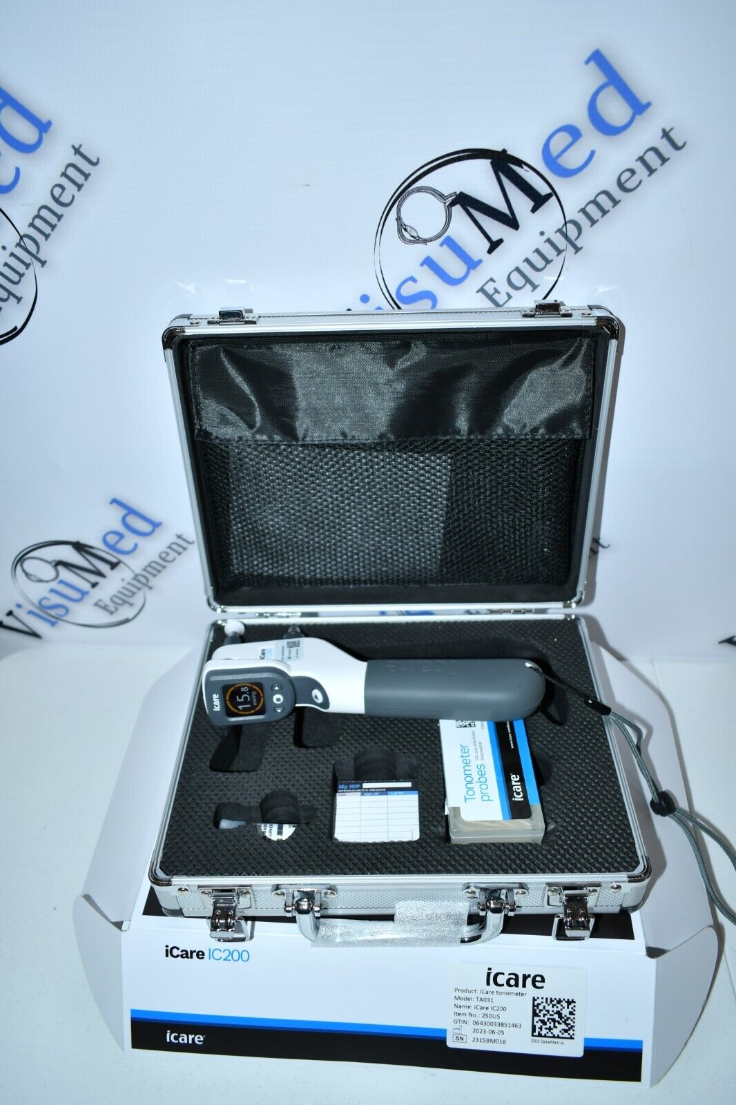 New Open-box iCare IC-200 Tonometer with Case, Probes And Manual