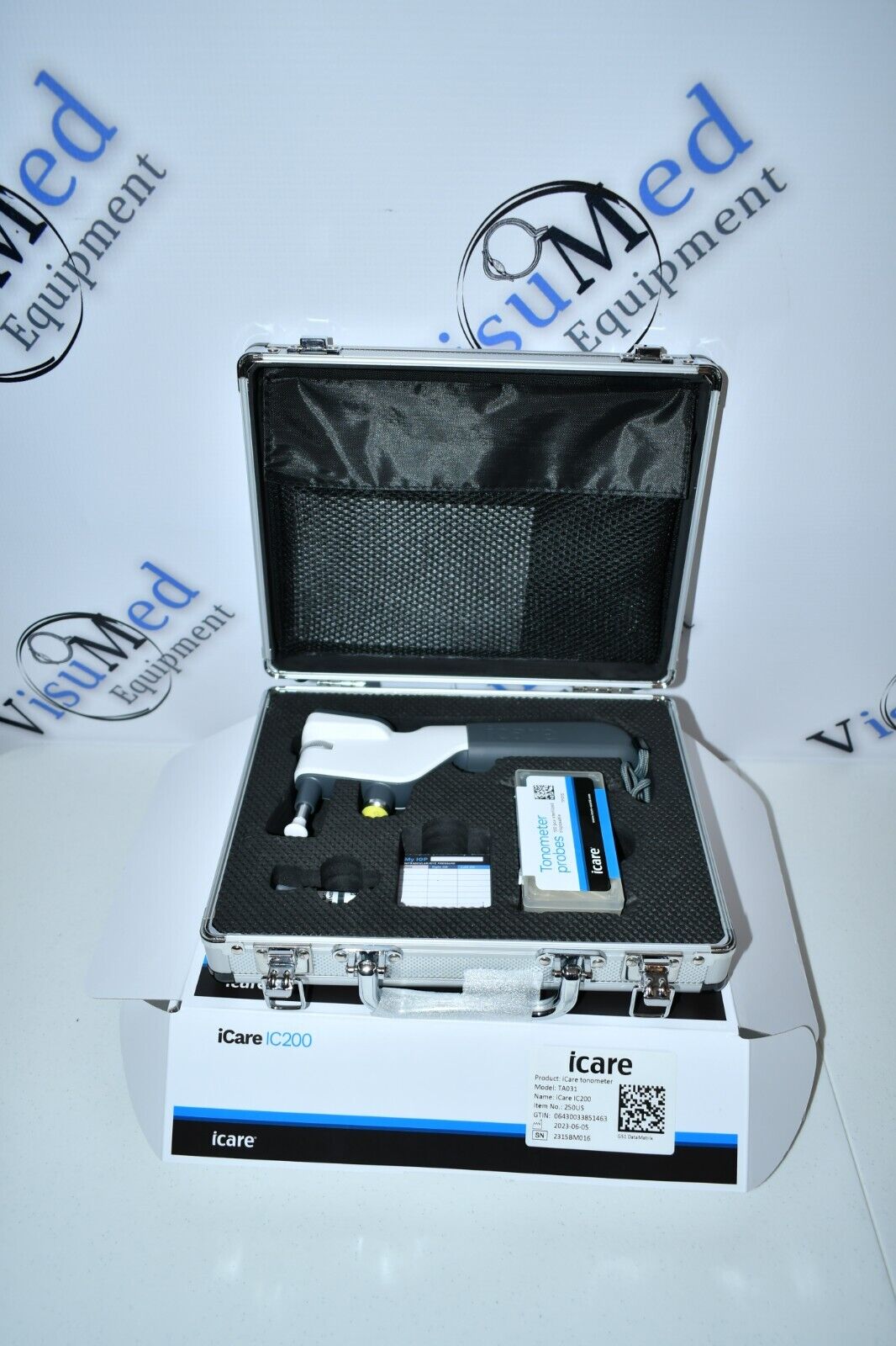 New Open-box iCare IC-200 Tonometer with Case, Probes And Manual