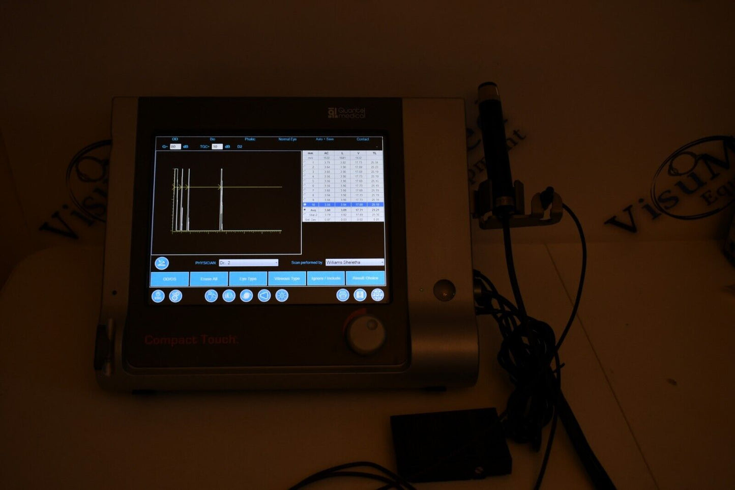 Quantel compact touch ophthalmic A-scan B-scan ultrasound