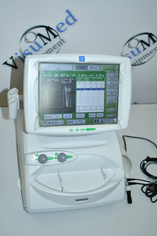 Refurbished Nidek Echoscan US-500 A scan Pachymeter ophthalmic ultrasound offered by Visumed Equipment