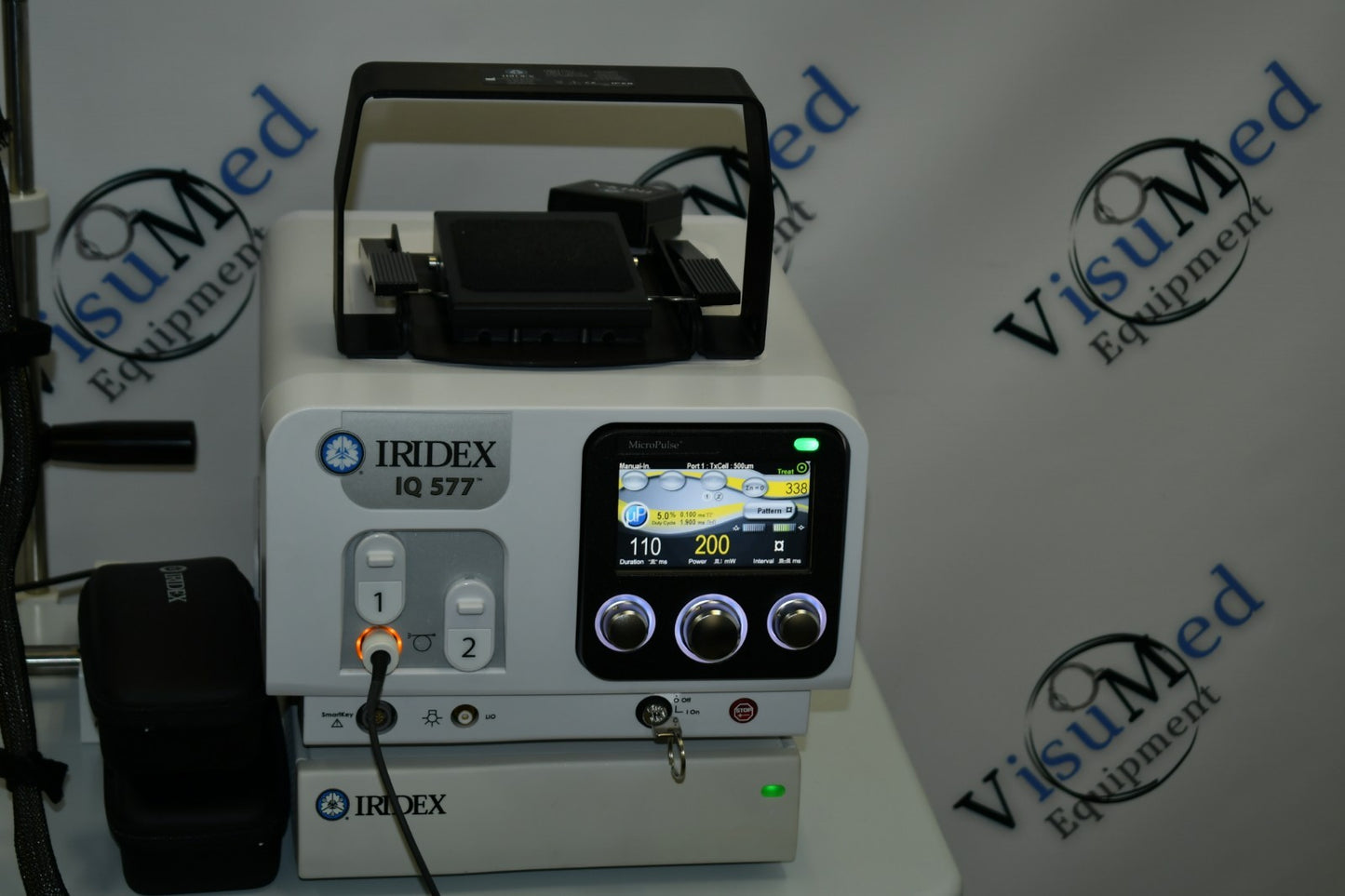 Iridex IQ 577 yellow laser with TX cell pattern scanner Pascal