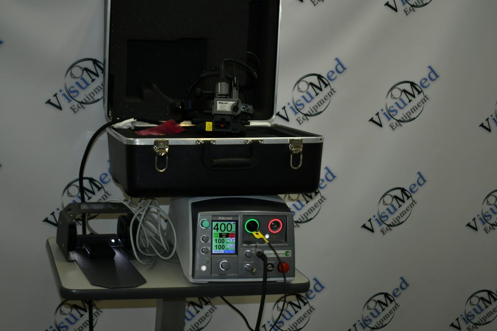 Refurbished Alcon Purepoint Green laser with LIO 532nm with case offered by Visumed Equipment