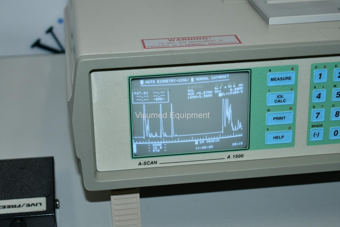 Sonomed A-Scan 1500 Ophthalmic Ultrasound