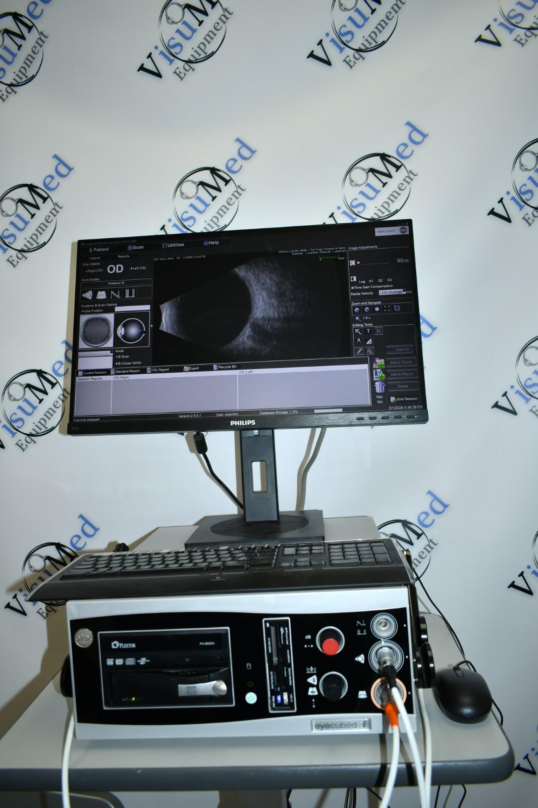 Ellex V4 Eye cubed B-scan UBM ophthalmic ultrasound