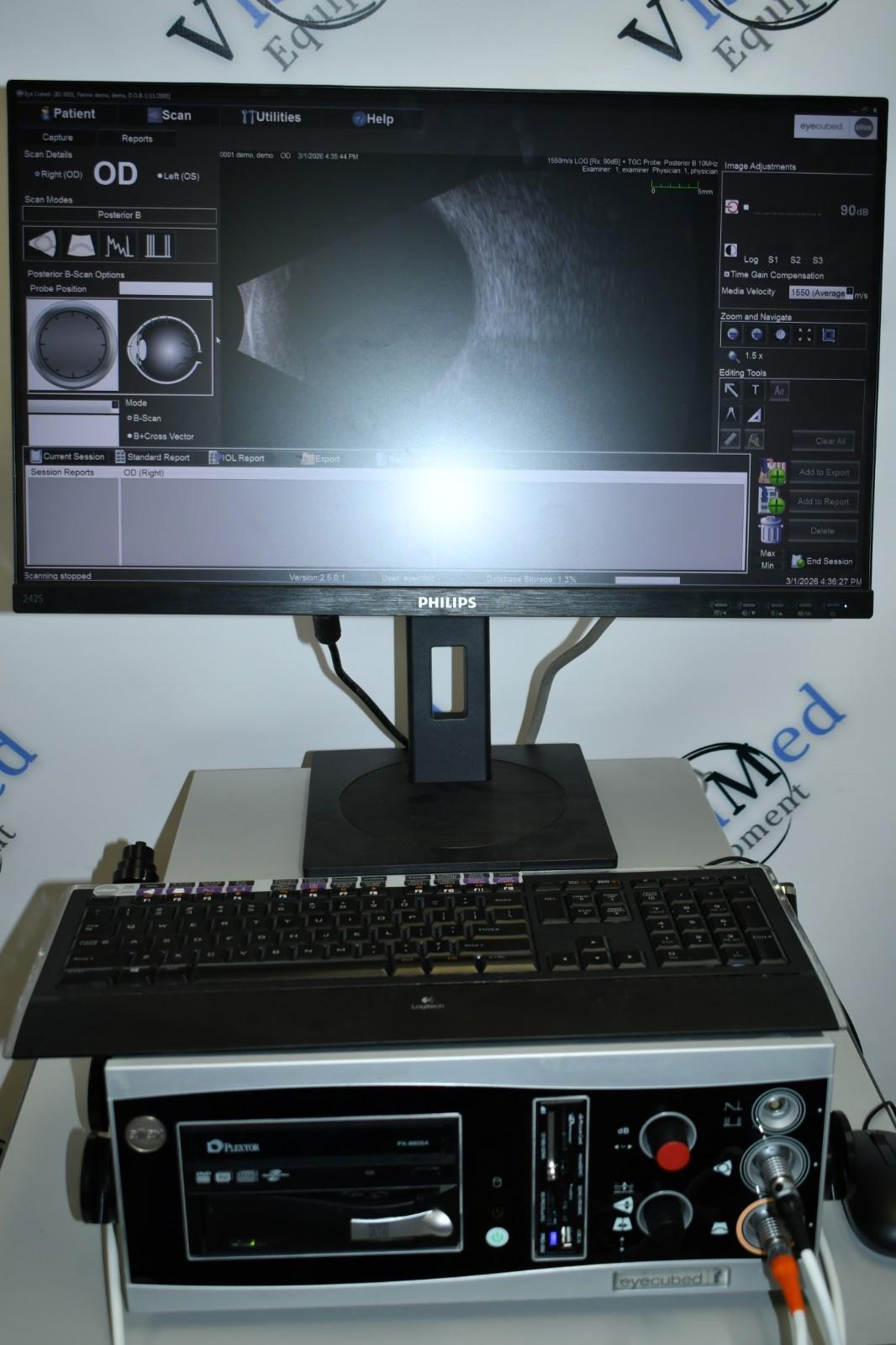 Ellex V4 Eye cubed B-scan UBM ophthalmic ultrasound