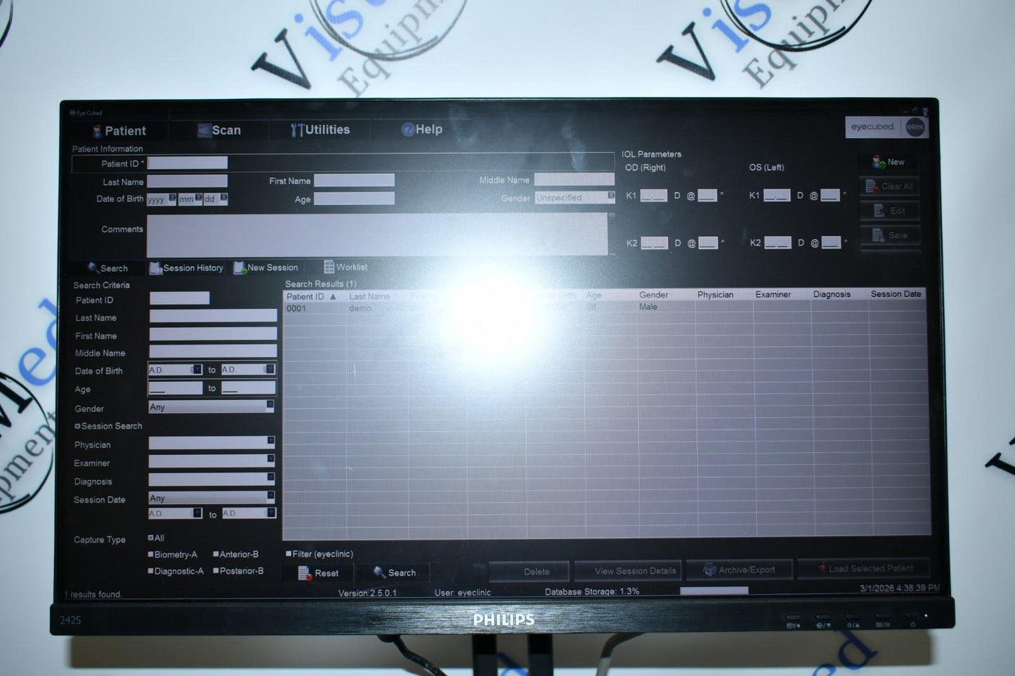 Ellex V4 Eye cubed B-scan UBM ophthalmic ultrasound