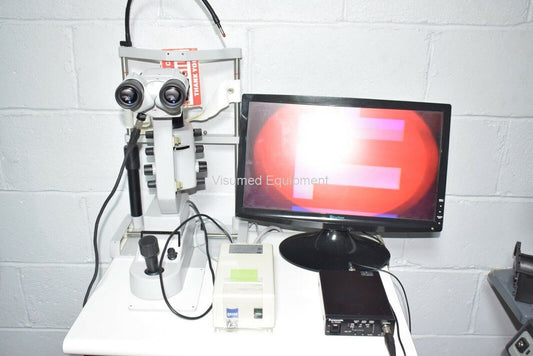 Refurbished Zeiss slitlamp and microscope video system offered by Visumed Equipment