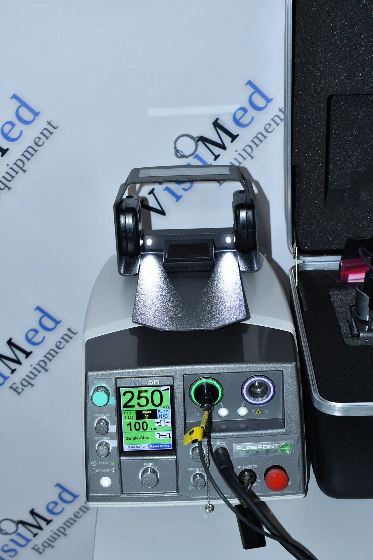 Alcon PurePoint 532nm Green Laser Photocoagulator with LIO and Carrying Case