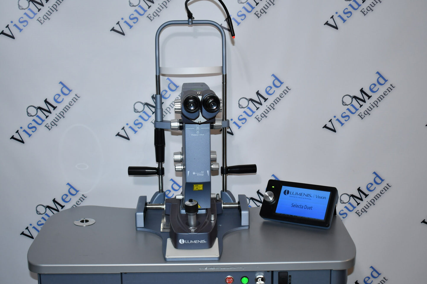 Lumenis Selecta Duet SLT/YAG laser on Lumenis motorized power table, front view