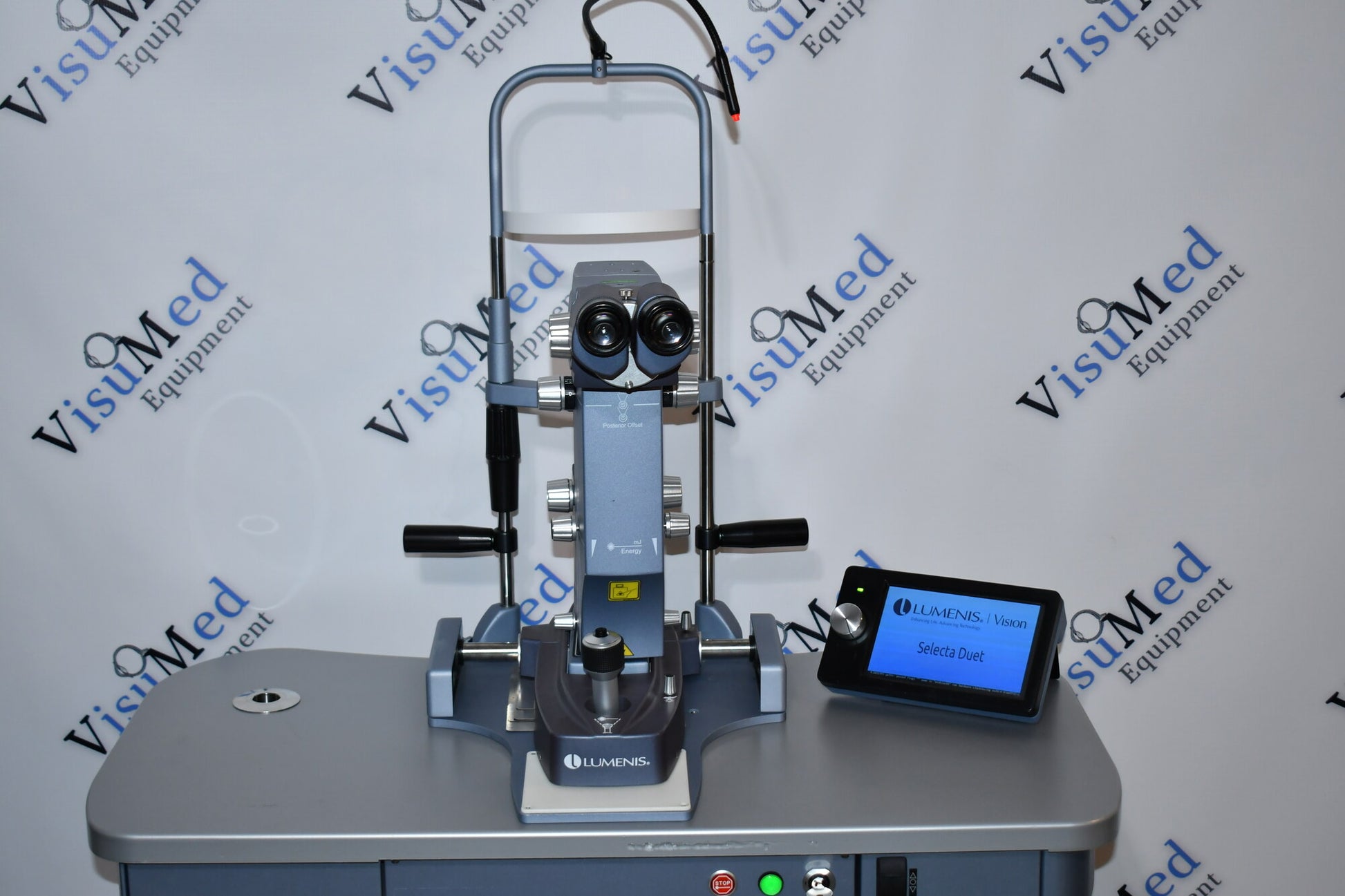 Lumenis Selecta Duet SLT/YAG laser on Lumenis motorized power table, front view
