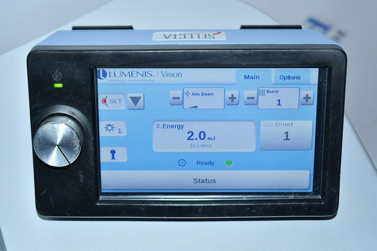 Lumenis Vision touchscreen in SLT mode, 2.0 mJ, Ready status