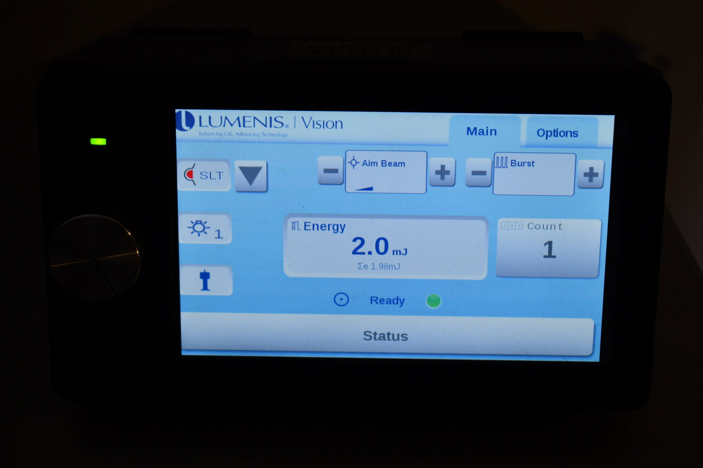Selecta Duet SLT screen showing Ready indicator