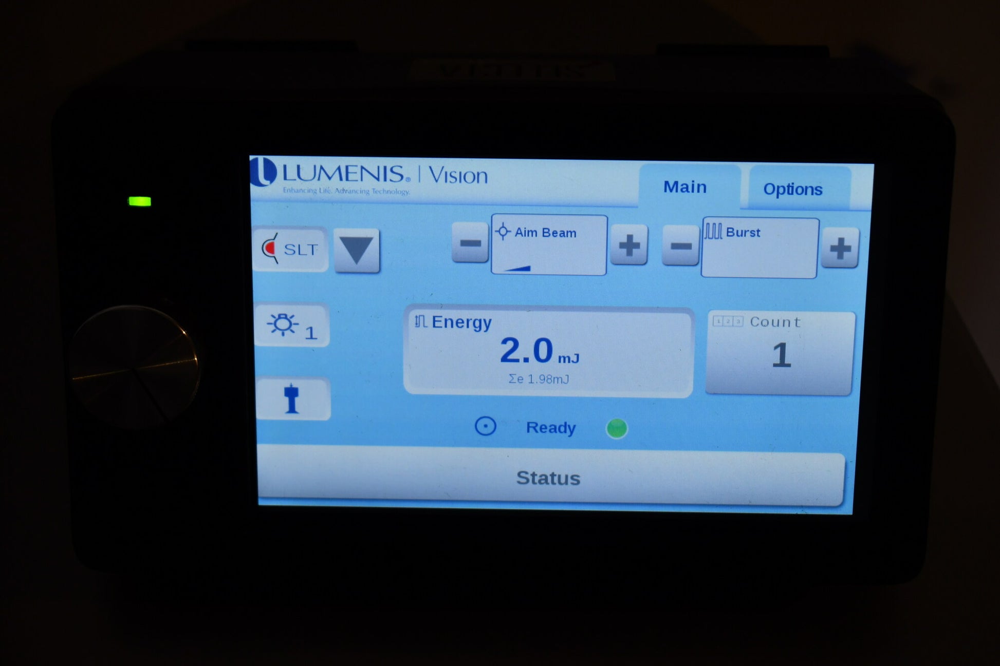 Selecta Duet SLT screen showing Ready indicator