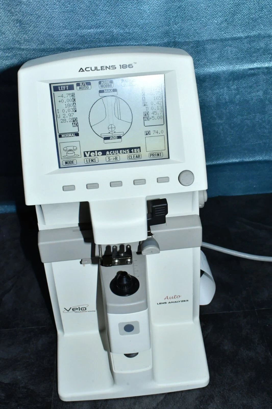 Burton Velo Aculens 186 Auto Lensometer / Lensmeter