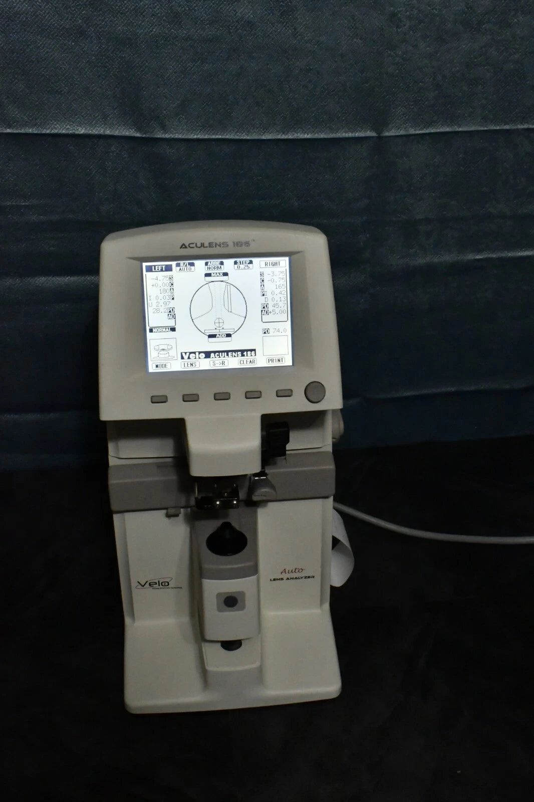 Burton Velo Aculens 186 Auto Lensometer / Lensmeter