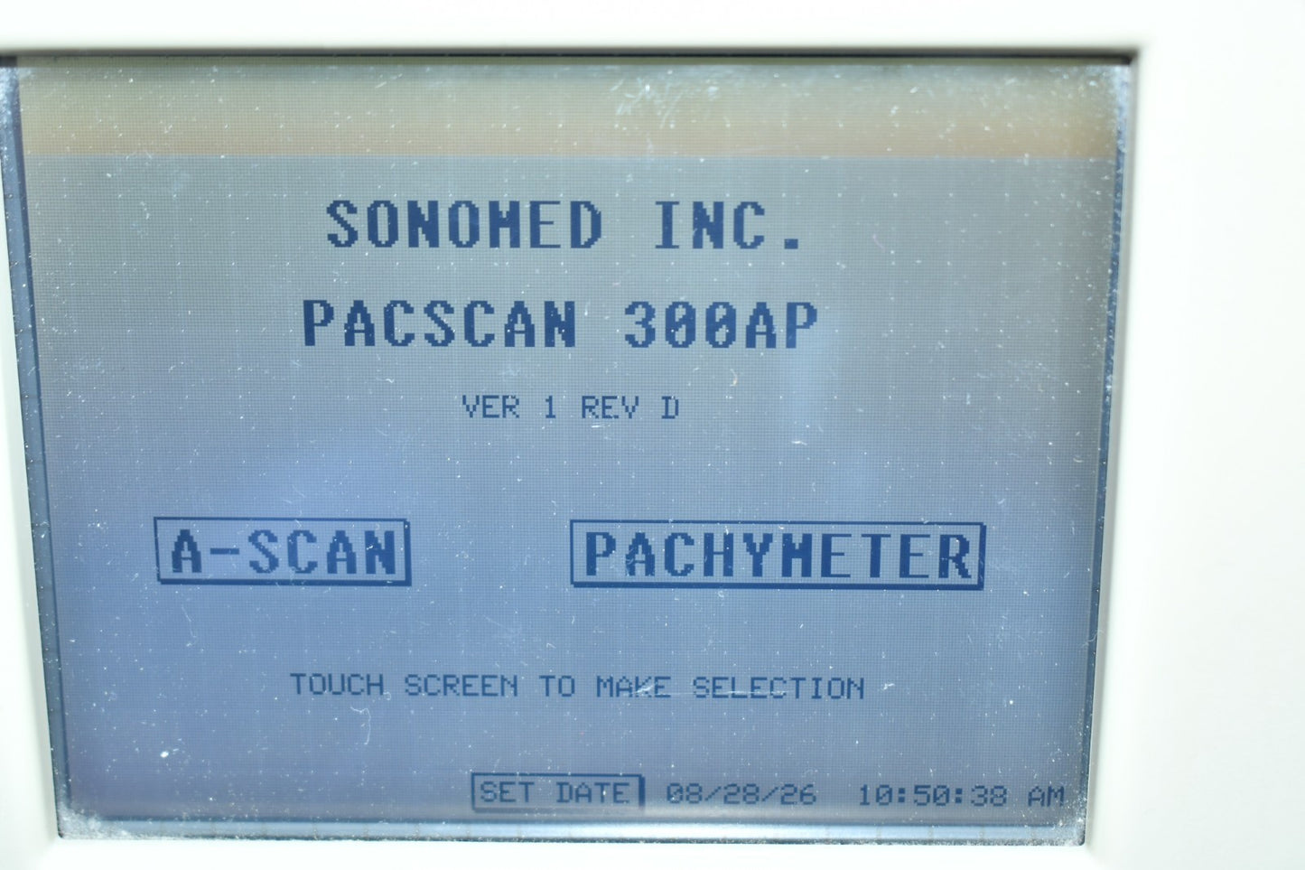 Sonomed PacScan 300AP rear connections