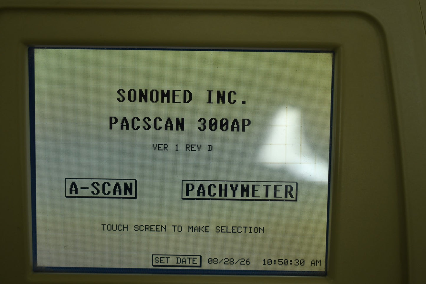 Sonomed PacScan 300AP display