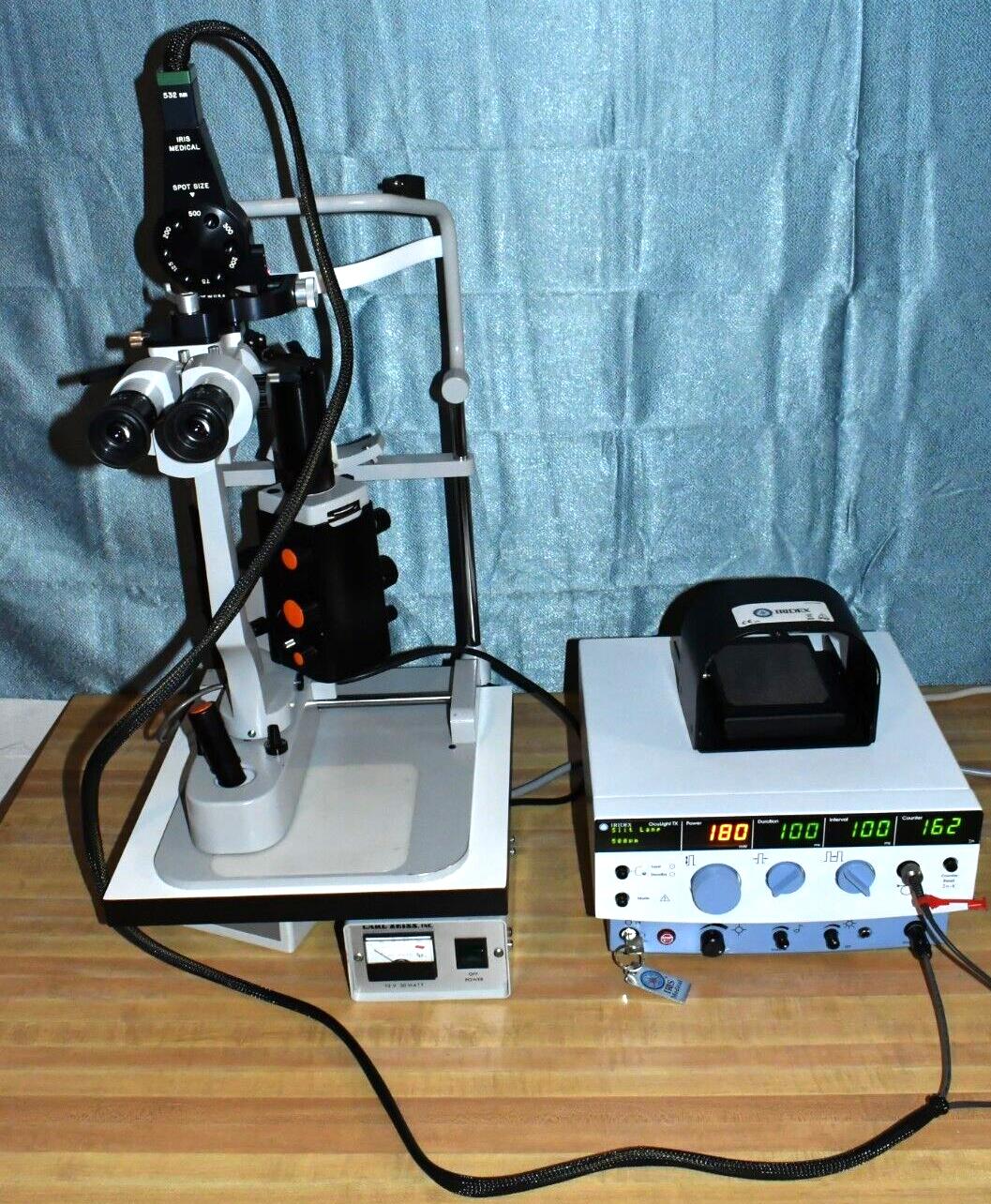 Iridex TX Green 532 laser with Zeiss slitlamp and adapter