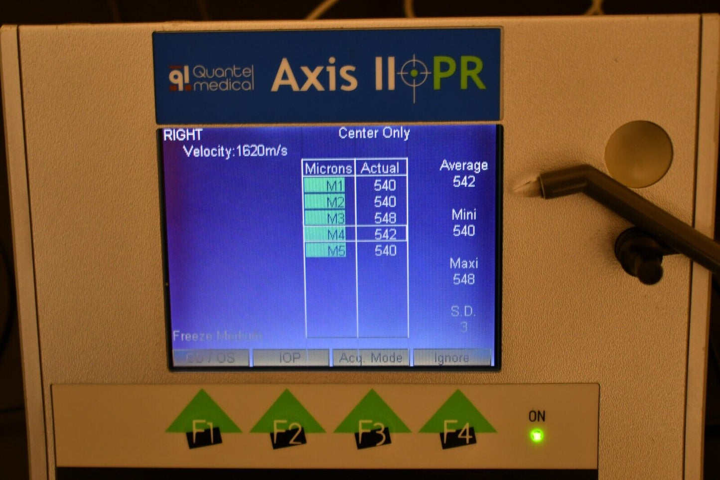 Quantel Medical Axis PR II Ultrasonic A-scan pachymeter