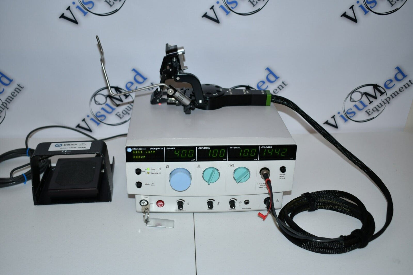 Iridex GL with Haag sterit Slitlamp adapter